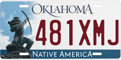 OK license plate 481XMJ