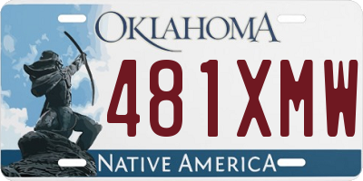 OK license plate 481XMW