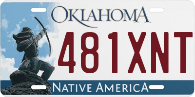 OK license plate 481XNT