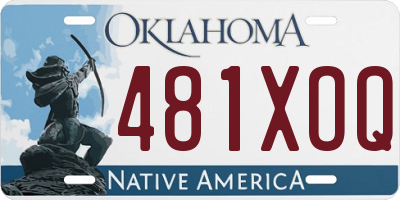 OK license plate 481XOQ