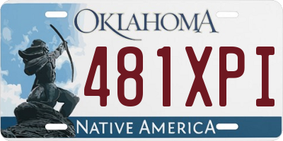 OK license plate 481XPI