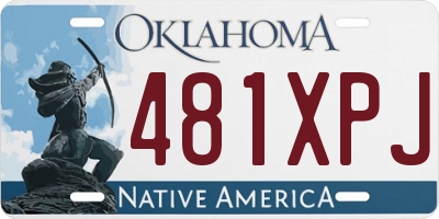 OK license plate 481XPJ