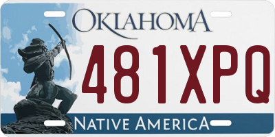 OK license plate 481XPQ
