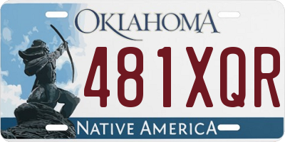 OK license plate 481XQR