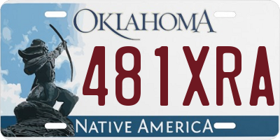 OK license plate 481XRA