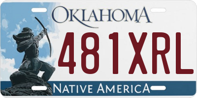 OK license plate 481XRL