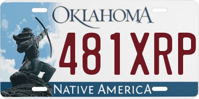 OK license plate 481XRP