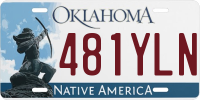 OK license plate 481YLN