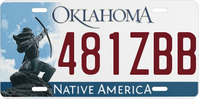 OK license plate 481ZBB