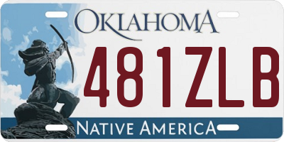 OK license plate 481ZLB