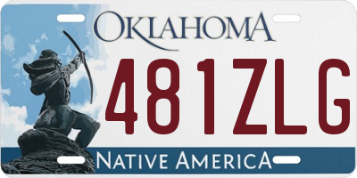 OK license plate 481ZLG