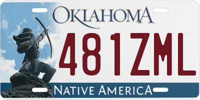 OK license plate 481ZML