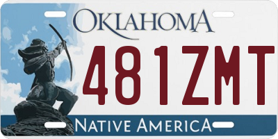 OK license plate 481ZMT