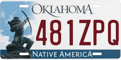 OK license plate 481ZPQ