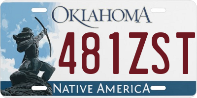 OK license plate 481ZST