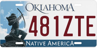OK license plate 481ZTE