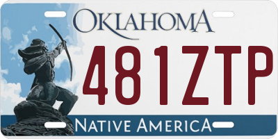 OK license plate 481ZTP