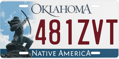 OK license plate 481ZVT