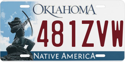 OK license plate 481ZVW
