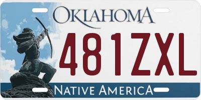 OK license plate 481ZXL