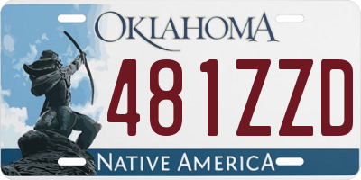 OK license plate 481ZZD