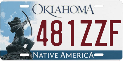 OK license plate 481ZZF