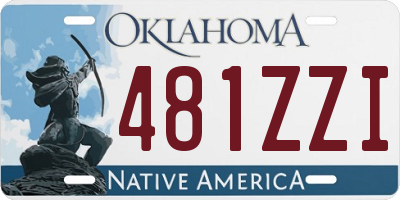 OK license plate 481ZZI