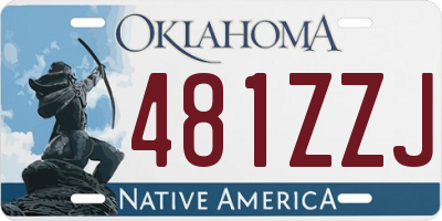 OK license plate 481ZZJ