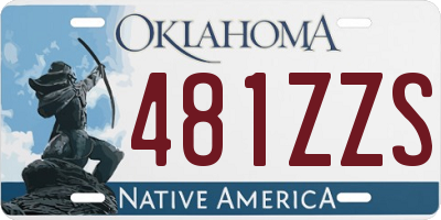 OK license plate 481ZZS