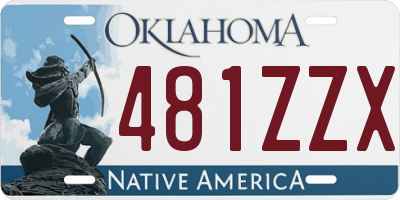 OK license plate 481ZZX