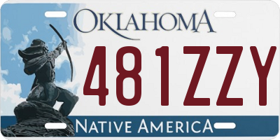OK license plate 481ZZY