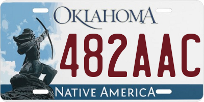 OK license plate 482AAC