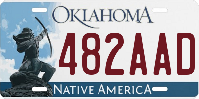 OK license plate 482AAD