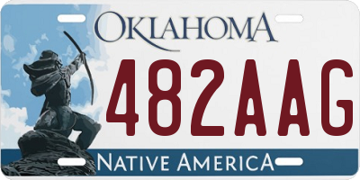 OK license plate 482AAG