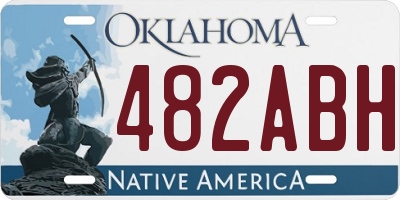 OK license plate 482ABH