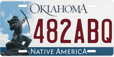 OK license plate 482ABQ