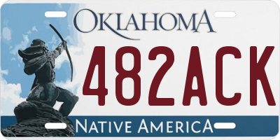 OK license plate 482ACK