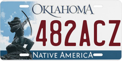OK license plate 482ACZ