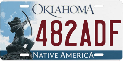 OK license plate 482ADF