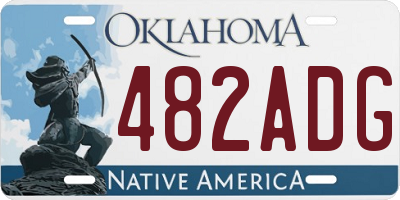 OK license plate 482ADG
