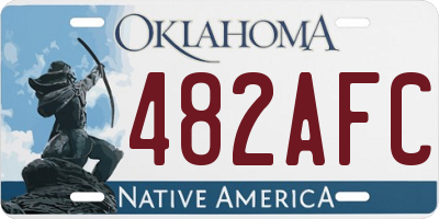 OK license plate 482AFC
