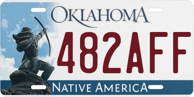 OK license plate 482AFF