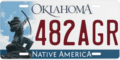 OK license plate 482AGR