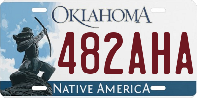 OK license plate 482AHA