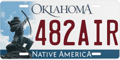 OK license plate 482AIR