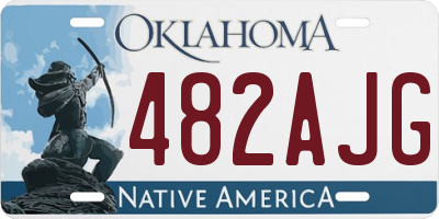 OK license plate 482AJG