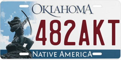 OK license plate 482AKT