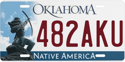 OK license plate 482AKU