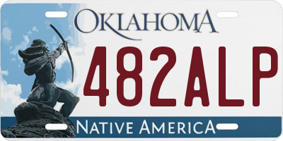 OK license plate 482ALP