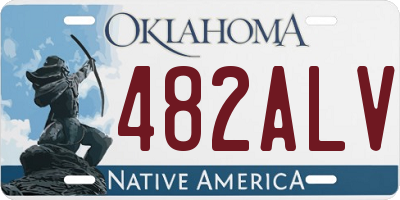 OK license plate 482ALV